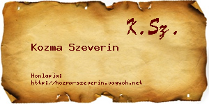 Kozma Szeverin névjegykártya
